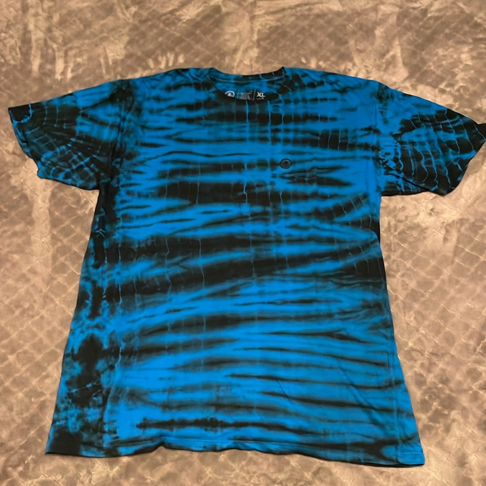 Neff blue and black tie dye T-shirt